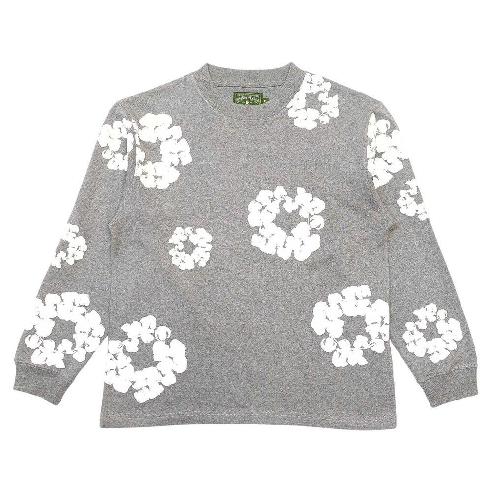 Denim Tears The Cotton Wreath Long Sleeve T-Shirt Grey